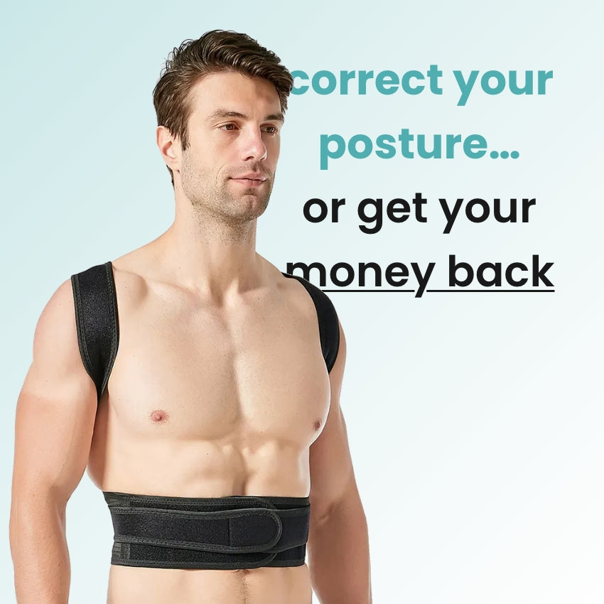 Adjustable Posture Corrector, Reflective Stripe Back Correct Shoulder  Posture Support Strap Back Support Belt Shaper with Two Cushion